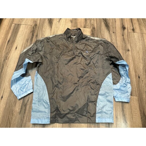 Disney Parks Adult Windbreaker Golf Jacket  Coat M/L Blue & Gray Polyester Theme - Picture 2 of 6
